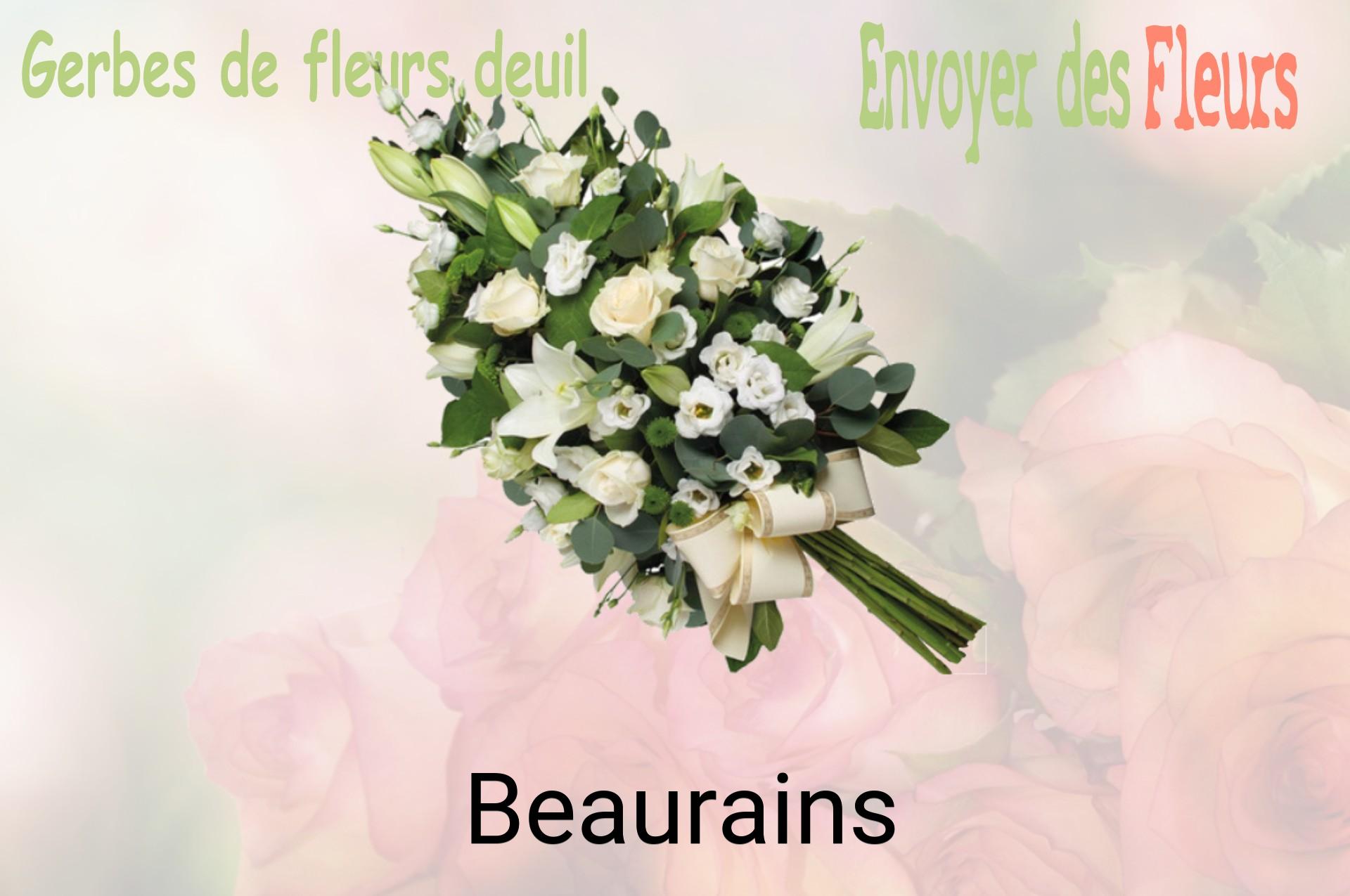 Gerbe de fleurs de deuil livrée à Beaurains